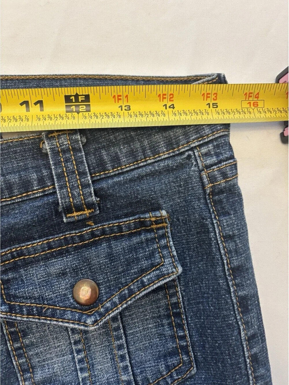 Vintage Dark Wash Front Pocket Just U.S.A. Bootcut Jeans Juniors Size 9